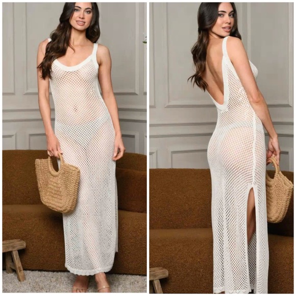 #50 Cover up maxi in white - Picture 1 of 5